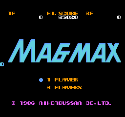 Magmax title screen for NES